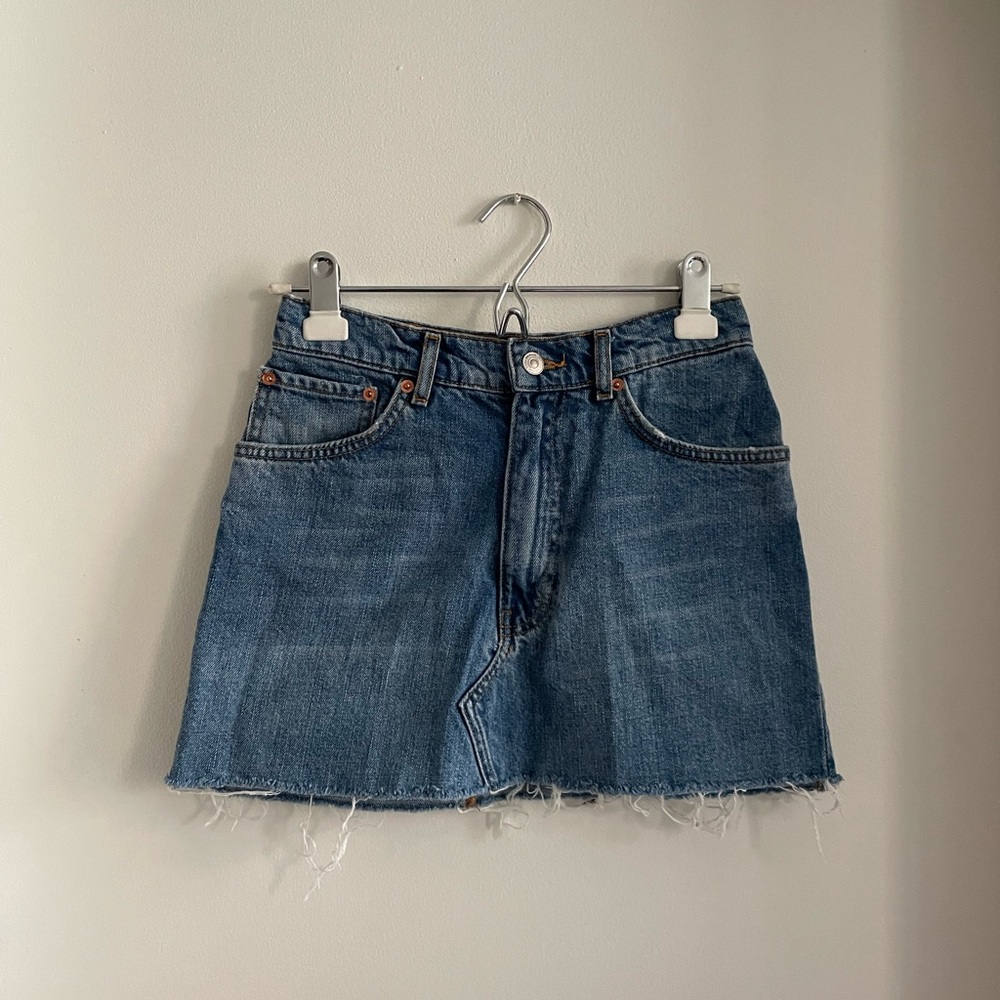 Classic Blue Denim Mini Skirt